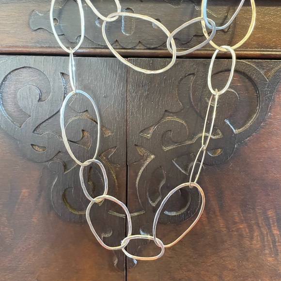 Silpada ‘Bubble Up’ Sterling Silver Large Loop Link Necklace N2148 - Picture 13 of 16